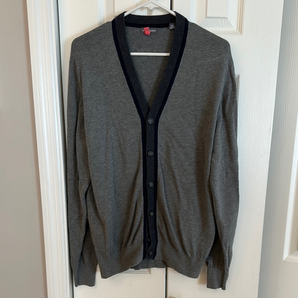 Men's Gray Cardigan Sweater